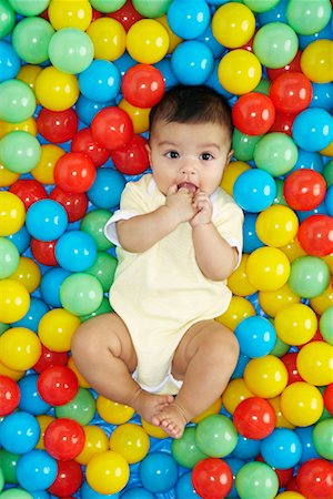 simsearch:600-01172751,k - Baby Girl in Ball Pit Stock Photo - Premium Royalty-Free, Code: 600-01036745