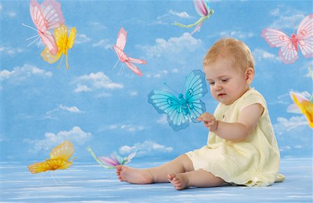 simsearch:700-00477662,k - Baby with Butterflies Stock Photo - Premium Royalty-Free, Code: 600-01036793