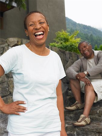 simsearch:600-01604082,k - Portrait of Couple on Stone Steps Foto de stock - Sin royalties Premium, Código: 600-01036976