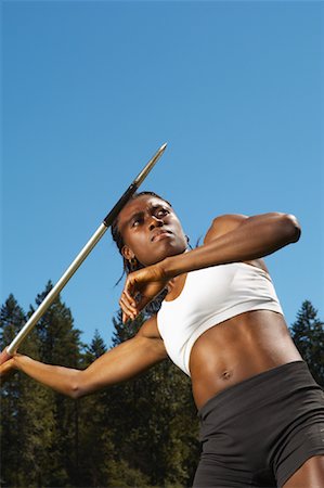 simsearch:700-00157314,k - Women About to Throw Javelin Stock Photo - Premium Royalty-Free, Code: 600-01037116