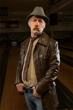 simsearch:600-01124355,k - Portrait of Man in Bowling Alley Stock Photo - Premium Royalty-Free, Code: 600-01037280
