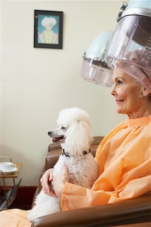 simsearch:600-01112551,k - Woman at Hair Salon with Poodle Stock Photo - Premium Royalty-Free, Code: 600-01037743