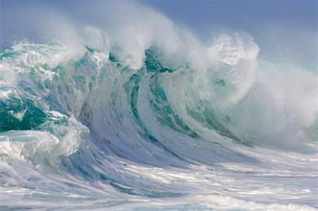 Vagues, rive-nord, Oahu, Hawaii Photographie de stock - Premium Libres de Droits, Code: 600-01030173