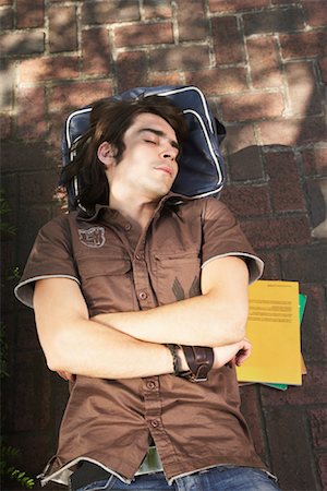 Student Relaxing Outdoors Stock Photo - Premium Royalty-Free, Code: 600-01030363