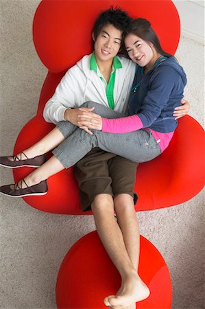 simsearch:600-01072271,k - Couple on Chair Stock Photo - Premium Royalty-Free, Code: 600-01072206