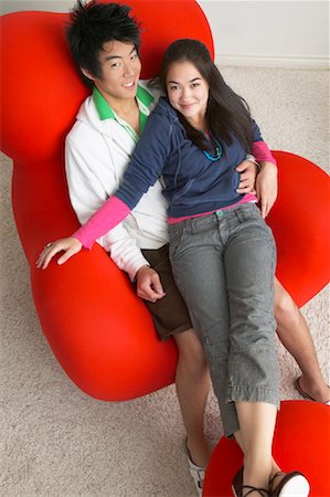 simsearch:600-01072271,k - Couple on Chair Stock Photo - Premium Royalty-Free, Code: 600-01072203