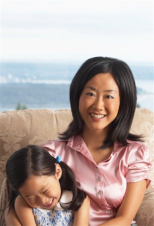 Portrait of Mother and Daughter Stock Photo - Premium Royalty-Free, Code: 600-01073093