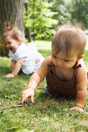 simsearch:700-02586125,k - Babies Playing Outdoors Stock Photo - Premium Royalty-Free, Code: 600-01073147