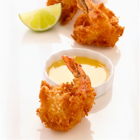 simsearch:700-03053816,k - Coconut Shrimp with Citrus Dipping Sauce Stock Photo - Premium Royalty-Free, Code: 600-01083403