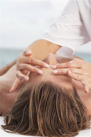face front man - Massage homme Photographie de stock - Premium Libres de Droits, Code: 600-01110376