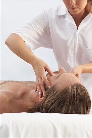 face front man - Massage homme Photographie de stock - Premium Libres de Droits, Code: 600-01110378