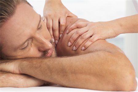 simsearch:600-01110360,k - Man Getting Massage Stock Photo - Premium Royalty-Free, Code: 600-01110373