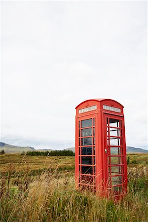 red call box - Telephone Booth in Field, Isle of Skye, Scotland Stock Photo - Premium Royalty-Free, Code: 600-01110645