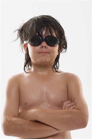 simsearch:600-01112023,k - Portrait de garçon portant Swimming Goggles Photographie de stock - Premium Libres de Droits, Code: 600-01112025