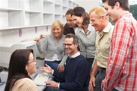 Étudiants en cours d'informatique Photographie de stock - Premium Libres de Droits, Code: 600-01112645