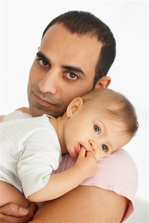 simsearch:600-01112884,k - Portrait of Father and Baby Stock Photo - Premium Royalty-Free, Code: 600-01112876