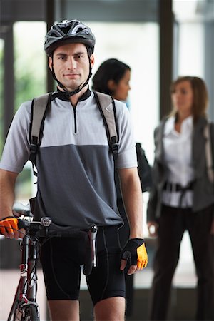 Portrait of Bike Courier Stock Photo - Premium Royalty-Free, Code: 600-01124125