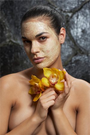 simsearch:700-01112521,k - Portrait of Woman with Facial Mask Stock Photo - Premium Royalty-Free, Code: 600-01164257