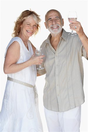 simsearch:600-02346335,k - Portrait of Mature Couple Drinking Stock Photo - Premium Royalty-Free, Code: 600-01163371