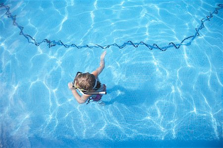 simsearch:700-02314925,k - Little Girl Swimming Stock Photo - Premium Royalty-Free, Code: 600-01184423