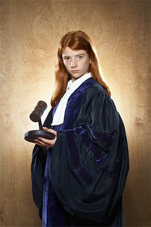 simsearch:600-01119957,k - Portrait of Girl Dressed as Judge Stock Photo - Premium Royalty-Free, Code: 600-01183028