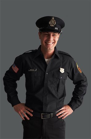 rookie - Portrait of Police Officer Stock Photo - Premium Royalty-Free, Code: 600-01199143