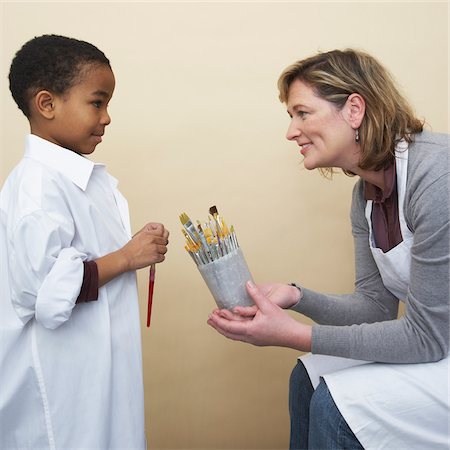 Teacher and Student in Art Class Stock Photo - Premium Royalty-Free, Code: 600-01200415