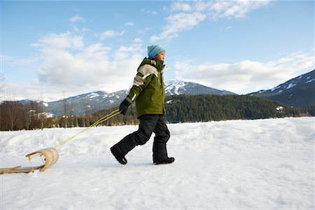 simsearch:600-01224168,k - Boy Pulling Toboggan, Whistler, British Columbia, Canada Stock Photo - Premium Royalty-Free, Code: 600-01224155