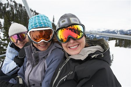 simsearch:600-01235214,k - Women on Ski Lift, Whistler, BC, Canada Stock Photo - Premium Royalty-Free, Code: 600-01224186