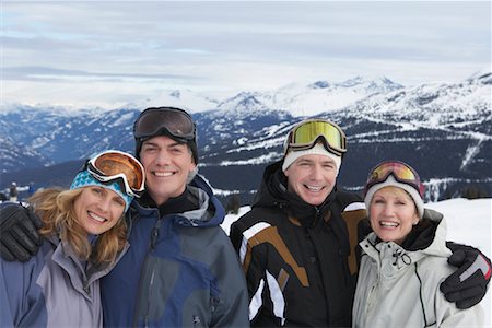 simsearch:700-05389331,k - Portrait of People at Top of Ski Hill, Whistler, BC, Canada Stock Photo - Premium Royalty-Free, Code: 600-01224200