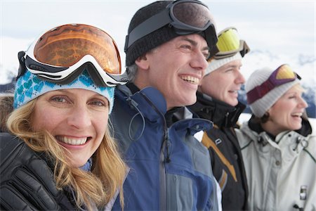 simsearch:700-05389331,k - Portrait of People Wearing Ski Goggles, Whistler, British Columbia, Canada Stock Photo - Premium Royalty-Free, Code: 600-01224201