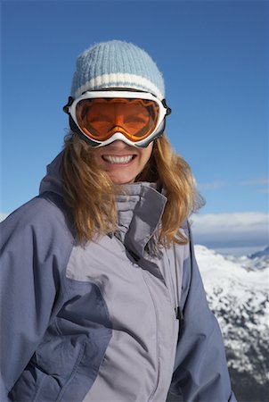 simsearch:600-01540982,k - Portrait of Woman at Top of Ski Hill, Whistler, BC, Canada Stock Photo - Premium Royalty-Free, Code: 600-01224234