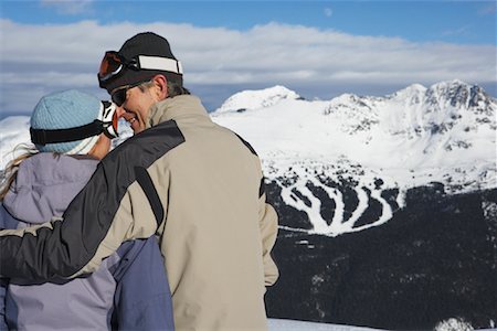 simsearch:600-01540982,k - Couple on Ski Hill, Whistler, BC, Canada Stock Photo - Premium Royalty-Free, Code: 600-01224247