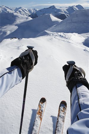 simsearch:600-01540982,k - Person's Perspective of Skiing, Whistler, BC, Canada Stock Photo - Premium Royalty-Free, Code: 600-01224243