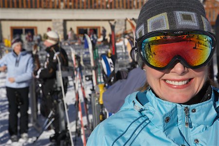 simsearch:600-01540982,k - Woman Wearing Ski Goggles, Whistler, BC, Canada Stock Photo - Premium Royalty-Free, Code: 600-01224262