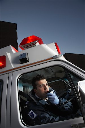 simsearch:700-00090429,k - Paramedic inside Ambulance Stock Photo - Premium Royalty-Free, Code: 600-01235377