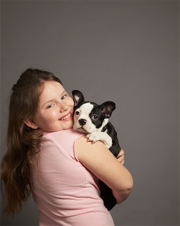 simsearch:700-01236595,k - Portrait of Girl with Dog Stock Photo - Premium Royalty-Free, Code: 600-01236601