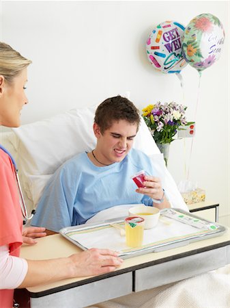 simsearch:600-01248237,k - Nurse and Boy in Hospital Room Stock Photo - Premium Royalty-Free, Code: 600-01248203