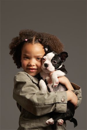 simsearch:700-01236595,k - Girl Holding Dog Stock Photo - Premium Royalty-Free, Code: 600-01275390
