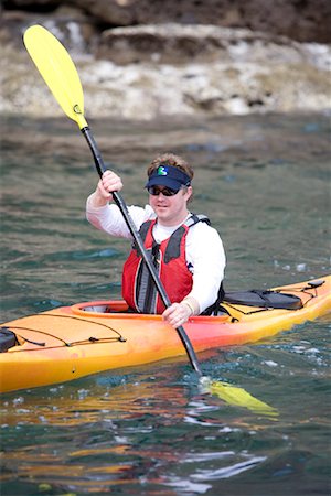 simsearch:400-05308802,k - Man Kayaking in the Sea of Cortez, Baja, Mexico Stock Photo - Premium Royalty-Free, Code: 600-01275469