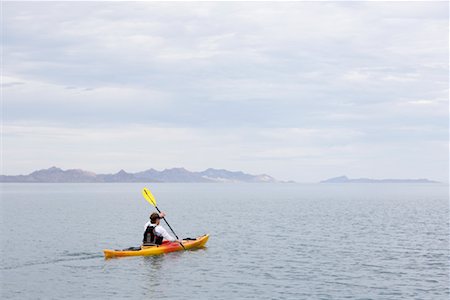 simsearch:600-03446089,k - Man Kayaking in the Sea of Cortez, Baja, Mexico Foto de stock - Sin royalties Premium, Código: 600-01275470