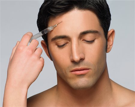 face front man - Homme se Botox Photographie de stock - Premium Libres de Droits, Code: 600-01275693