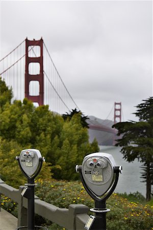 simsearch:600-03738427,k - View Finders Overlooking the Golden Gate Bridge, San Francisco, USA Foto de stock - Sin royalties Premium, Código: 600-01276125