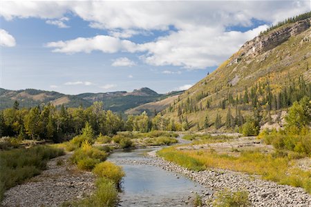 Creek through Mountains, Livingston Range, Rocky Mountains, Alberta, Canada Stock Photo - Premium Royalty-Free, Code: 600-01296489