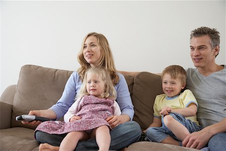 simsearch:600-01593490,k - Family Watching Television Stock Photo - Premium Royalty-Free, Code: 600-01374164