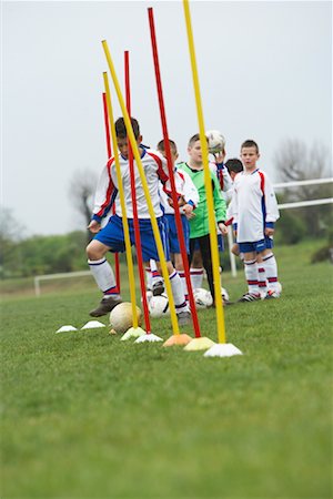 Soccer Team Practicing Stock Photo - Premium Royalty-Free, Code: 600-01374792