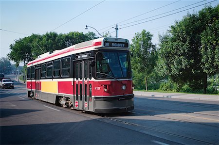 streetcar track - Streetcar, Toronto, Ontario, Canada Stock Photo - Premium Royalty-Free, Code: 600-01464130