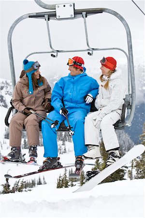 simsearch:600-01540982,k - People on Ski Lift, Whistler-Blackcomb, British Columbia, Canada Stock Photo - Premium Royalty-Free, Code: 600-01540982