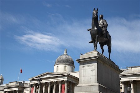 simsearch:700-06773205,k - King George IV Statue in Trafalgar Square, London, England Stock Photo - Premium Royalty-Free, Code: 600-01541001