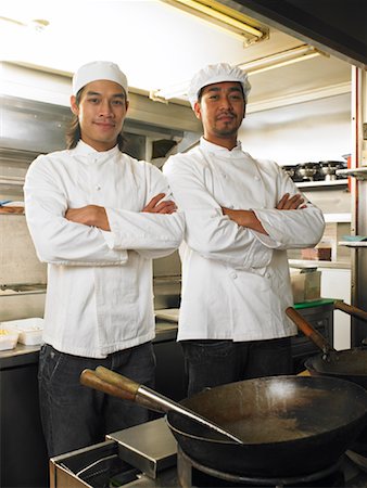 simsearch:700-02289664,k - Portrait of Cooks in Restaurant Kitchen Stock Photo - Premium Royalty-Free, Code: 600-01593555